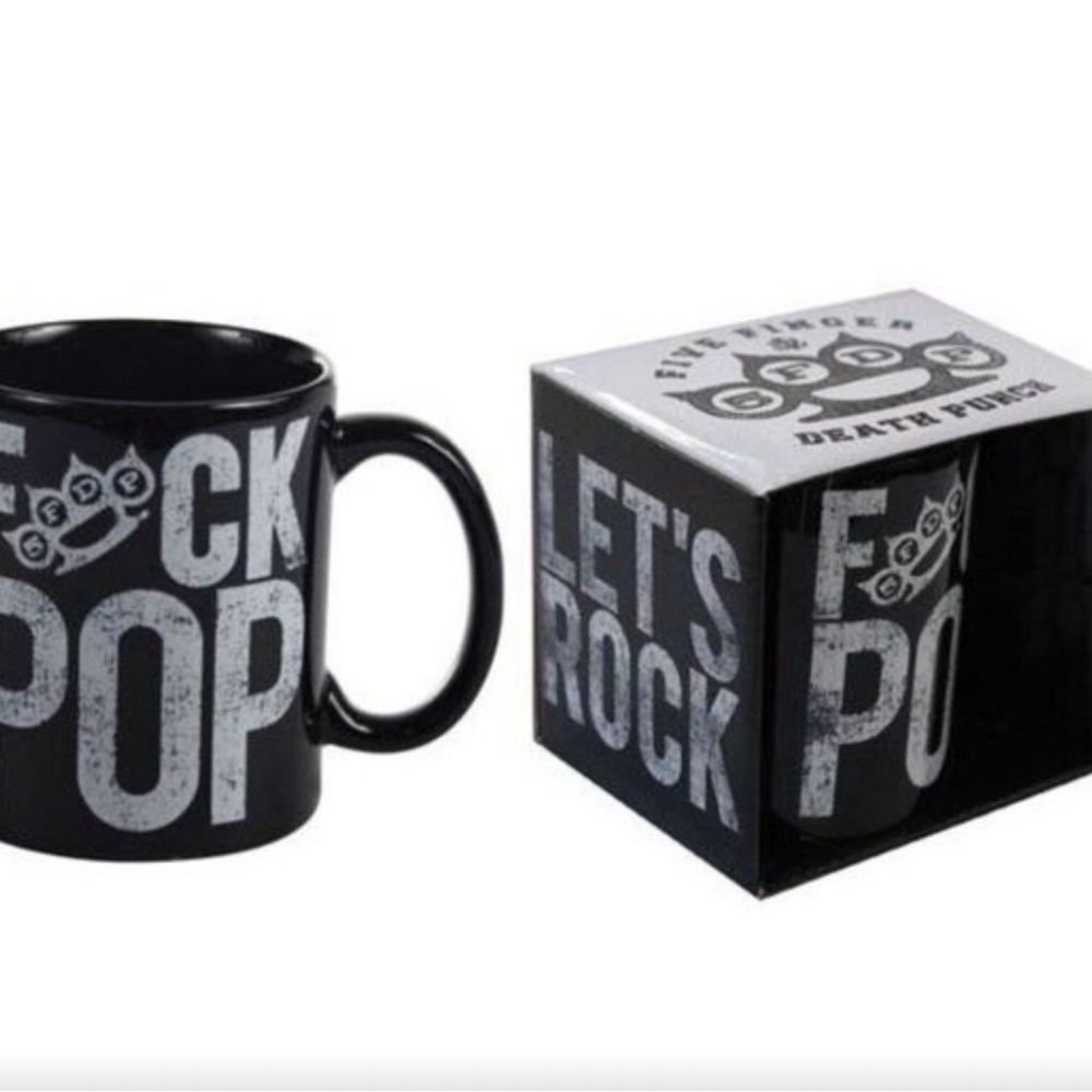 Five Finger Death Punch F*CK Pop Licensed Coffee Tea Mug in Gift Box FFDP 5FDP